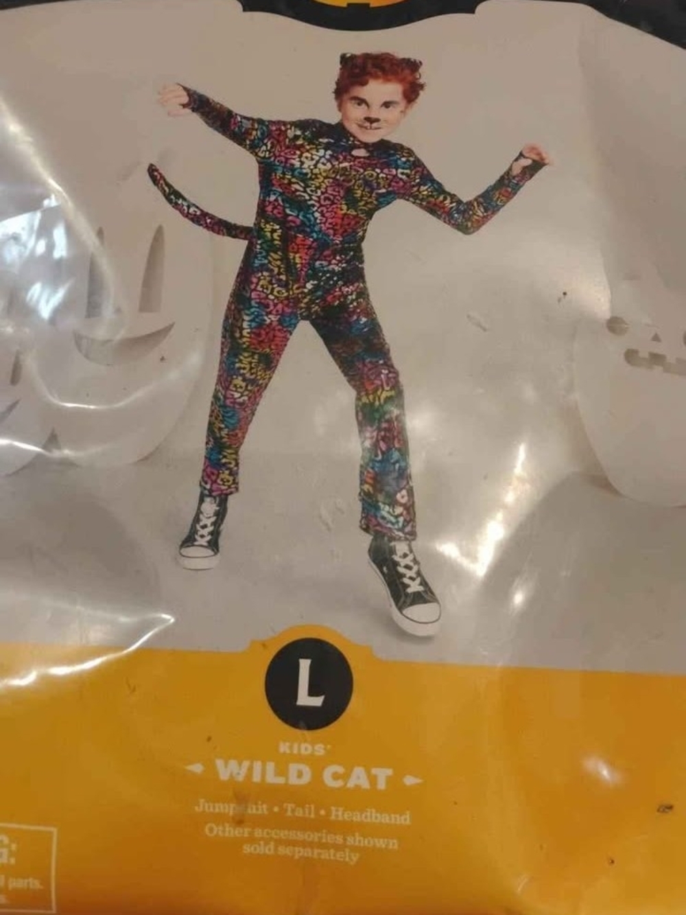 Wild Cat Kids Costume - Colorful Multicolor Print